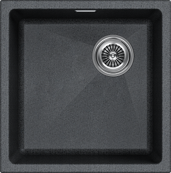 Кухонная мойка Paulmark LUMI 45UNI-SKEW LU45SK-DG 46х46 цвет графит